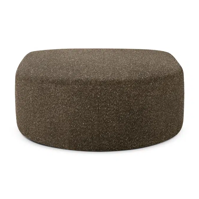 Bulky semi-circle footstool - Cedar fabric 95x95x40 cm