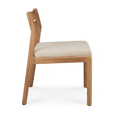 obraz dla Jack outdoor chair - teak - Natural fabric - 53x60x81 cm