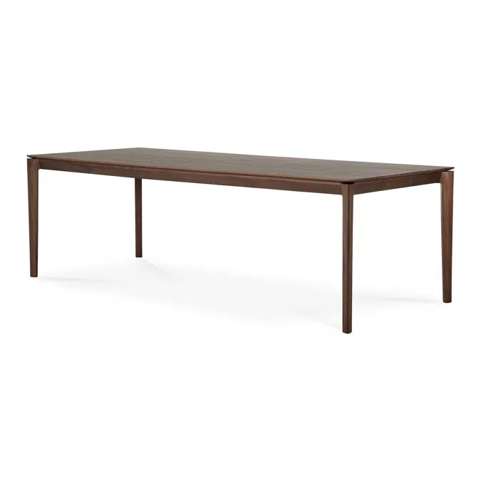 Bok table - varnished teak - brown - rectangular - 240x100x76 cm