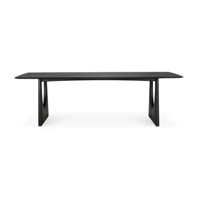 Image for Geometric table - varnished oak - black - rectangular - 250x100x76 cm