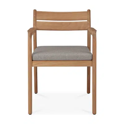 Image for Jack outdoor chair - teak - Mocha fabric - with arms - 56x60x81 cm