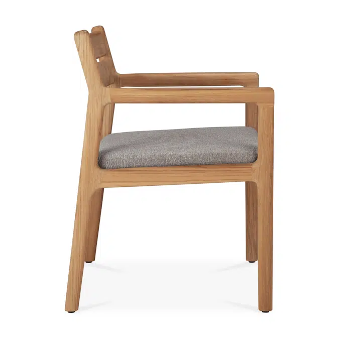 Jack outdoor chair - teak - Mocha fabric - with arms - 56x60x81 cm