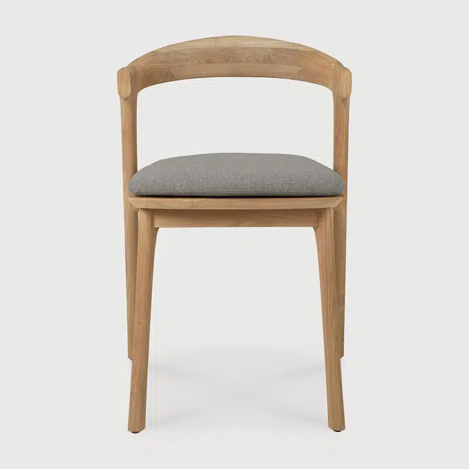 Bok outdoor chair - teak - Mocha fabric - 50x54x76 cm