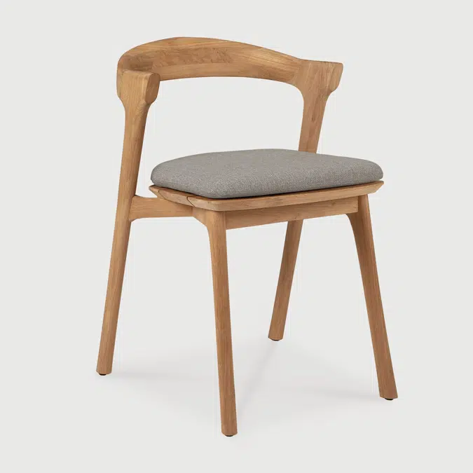 Bok outdoor chair - teak - Mocha fabric - 50x54x76 cm