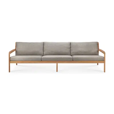 Image for Jack outdoor sofa - teak - Mocha fabric - 3+ seater - 265x90x74 cm