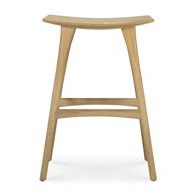 Image for Osso bar stool - varnished oak - 57x33x80 cm