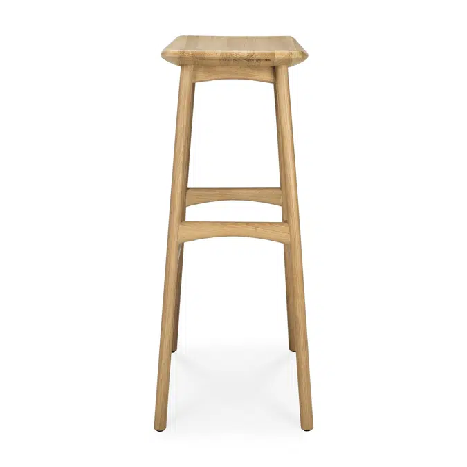 Osso bar stool - varnished oak - 57x33x80 cm