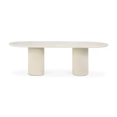 Image for Elements table - varnished Microcement - Off White - oblong - 240x100x76 cm