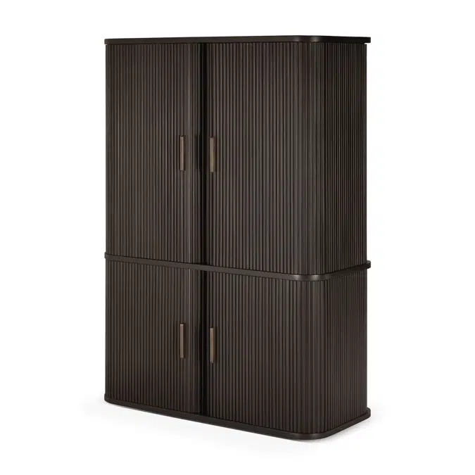 Roller Max filing cabinet - varnished mahogany - dark brown 100x45x142 cm