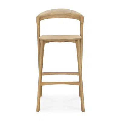 Image for Bok bar stool - varnished oak - 50x53x103 cm