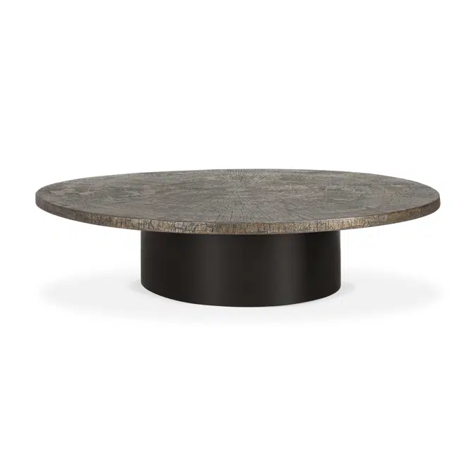 Slice coffee table - varnished Minerals - Ray Whisky - oval - 138x123x33 cm