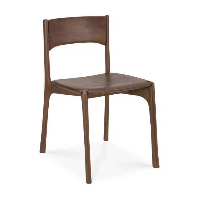 PI dining chair - varnished teak - brown 48x53x79 cm