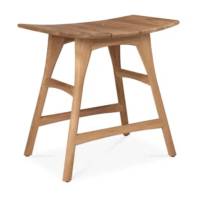 kuva kohteelle Osso outdoor stool frame - teak - 50x33x49 cm