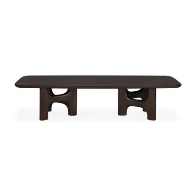 Image for Flow coffee table - varnished mahogany - rose brown - rectangular 150x60x34 cm