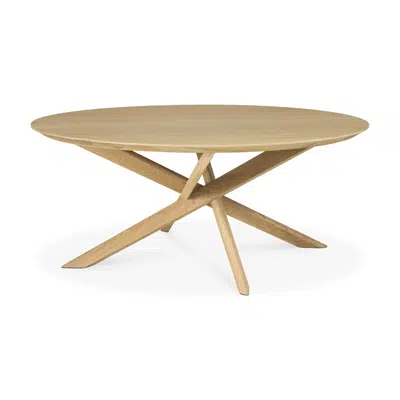 Image for Mikado coffee table - oak - round - 100x100x42 cm