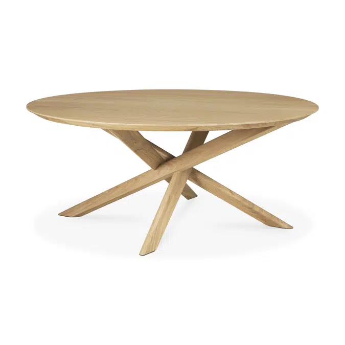 Mikado coffee table - oak - round - 100x100x42 cm