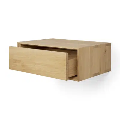 Image for Nordic II hanging bedside table - oak - 1 drawer - 57x40x21 cm