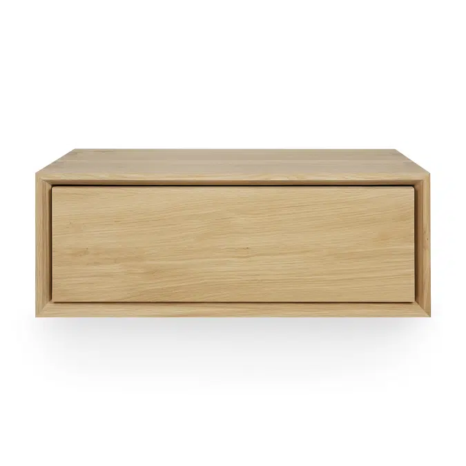 Nordic II hanging bedside table - oak - 1 drawer - 57x40x21 cm