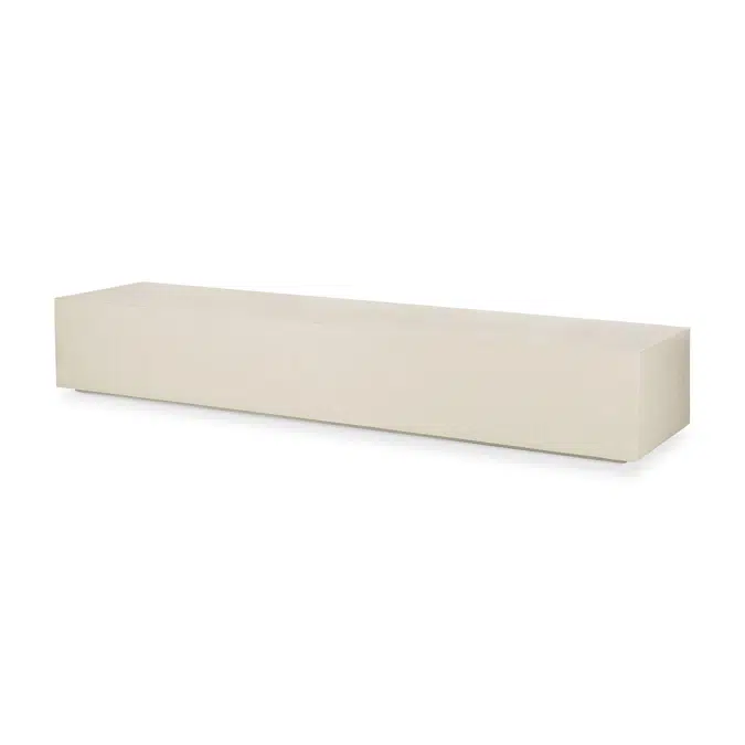 Elements floor shelf - varnished Microcement - Off White 220x45x30 cm