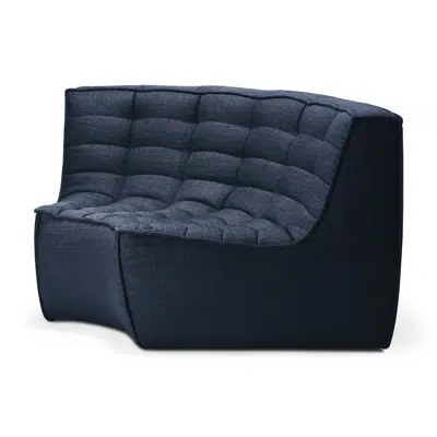 Image for N701 modular sofa - Graphite Eco fabric - 90° round corner - 120x120x76 cm