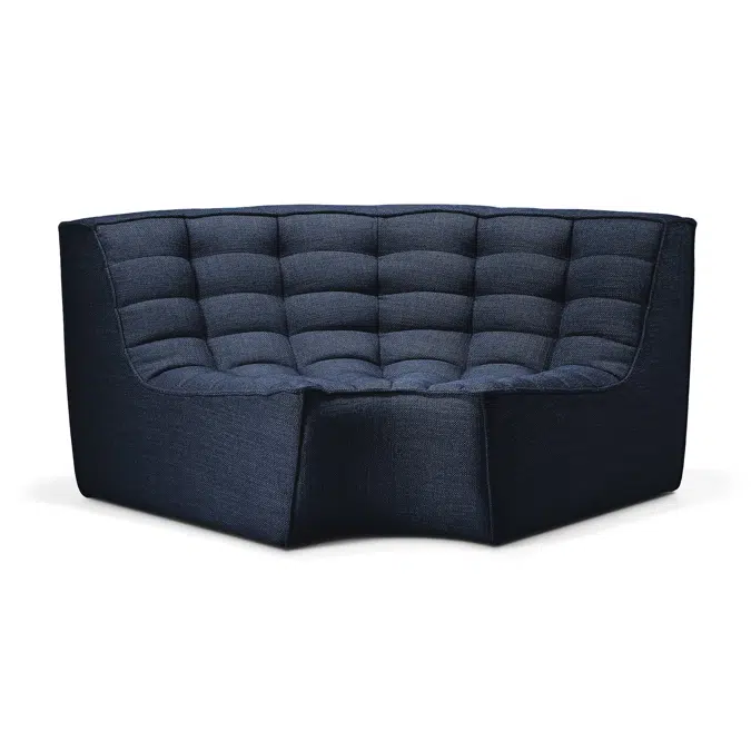 N701 modular sofa - Graphite Eco fabric - 90° round corner - 120x120x76 cm