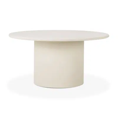 Image for Elements table - varnished Microcement - Off White - round - 150x150x76 cm
