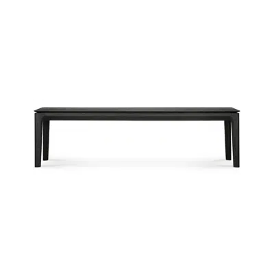 Image pour Bok bench - varnished oak - black - 166x35x46 cm
