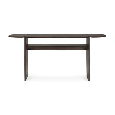 billede til PI console - varnished mahogany - dark brown - 2 legs - 160x40x75 cm