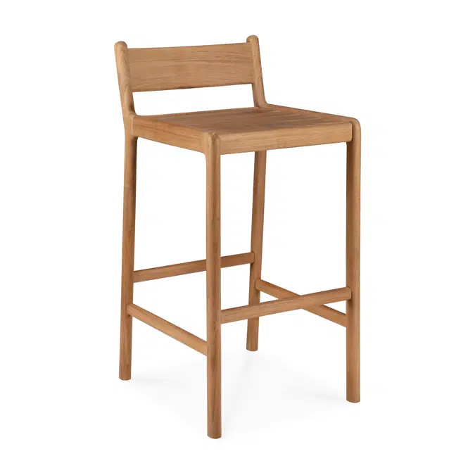 Jack outdoor bar stool - teak - 46 x 50 x 96 cm