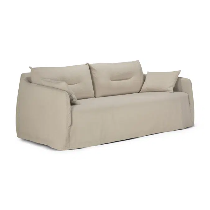 Weave sofa - Bone fabric - 2 seater - removable cover 200x95x75 cm