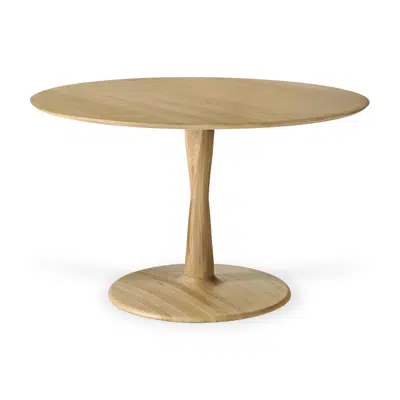 Image for Torsion table - varnished oak - round - 127x127x76 cm