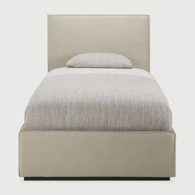 Immagine per Revive bed - Sand linen - mattress 90x200 - without slats - removable cover - 98x214x100 cm