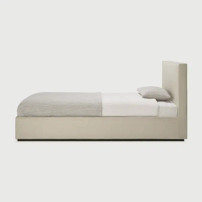 Revive bed - Sand linen - mattress 90x200 - without slats - removable cover - 98x214x100 cm