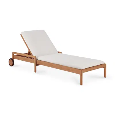 billede til Jack outdoor adjustable lounger - teak - Off White fabric - 216x84x34 cm