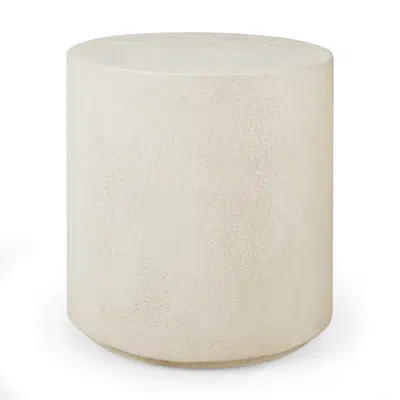 Obrázek pro Elements side table - varnished Microcement - Off White - round - 40x40x42 cm