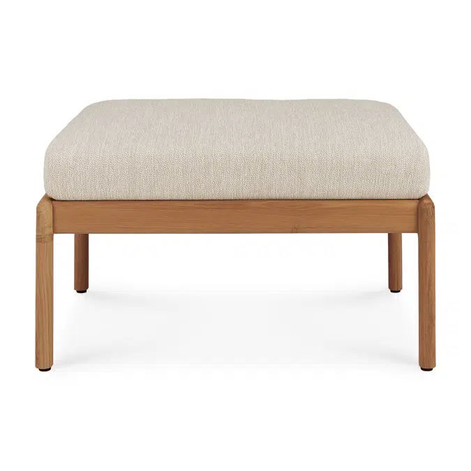 Jack outdoor footstool - teak - Natural fabric - 71x54x41 cm