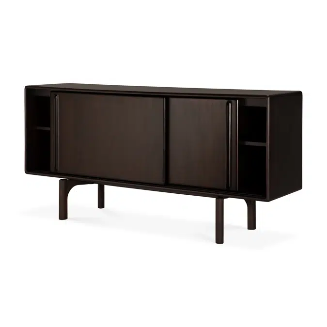 Flow sideboard - varnished mahogany - rose brown - 2 sliding doors - 168x45x82 cm