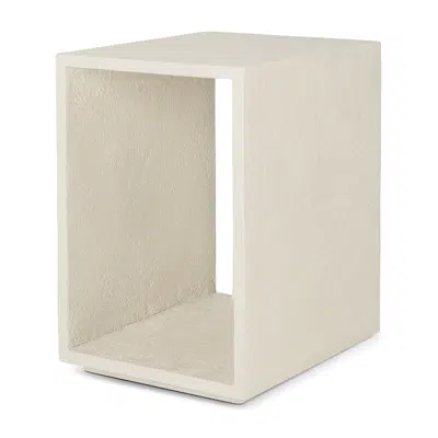 Image for Elements bedside table - varnished Microcement - Off White - 32x40x47 cm