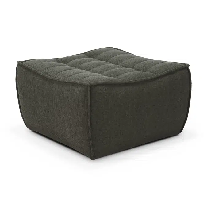 N701 footstool - Moss Eco fabric - 70x70x43 cm
