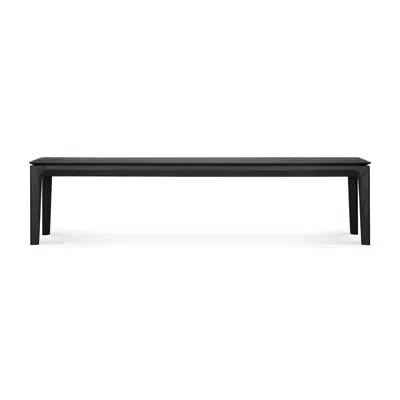 Image pour Bok bench - varnished oak - black - 186x35x46 cm