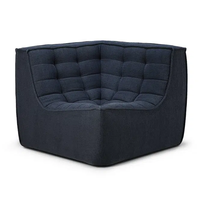 N701 modular sofa - Graphite Eco fabric - 90° square corner - 91x91x76 cm
