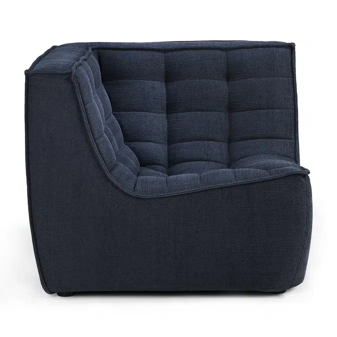 N701 modular sofa - Graphite Eco fabric - 90° square corner - 91x91x76 cm