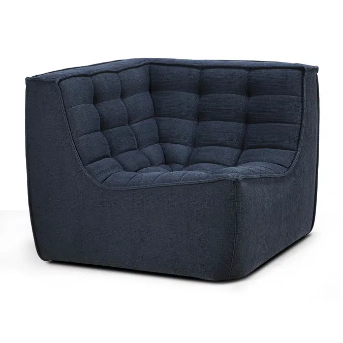 N701 modular sofa - Graphite Eco fabric - 90° square corner - 91x91x76 cm