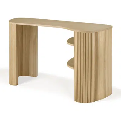 Image for Roller Max desk - varnished oak - pebble shape 137x52x78 cm