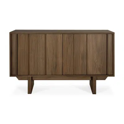Image for Pillar sideboard - varnished teak - wild brown - 2 doors - 119x45x70 cm