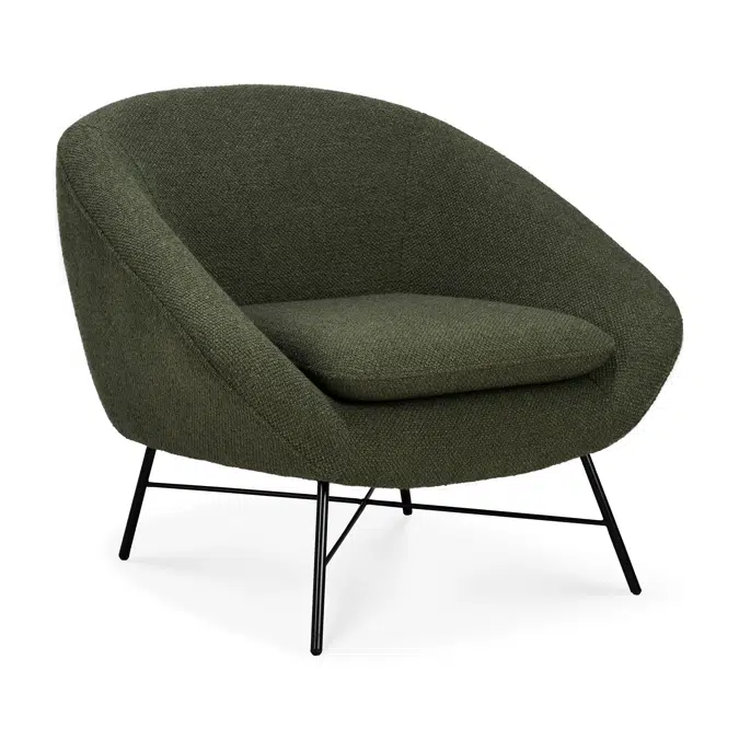 Barrow lounge chair - Pine Green fabric - 81x79x71 cm