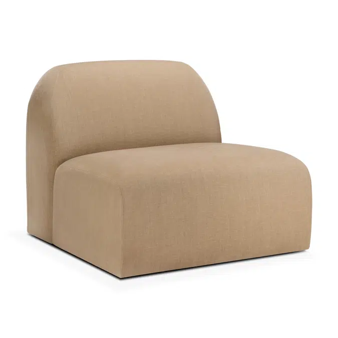 Bulky modular sofa - Light Sepia fabric - 1 seater - 80x95x75 cm