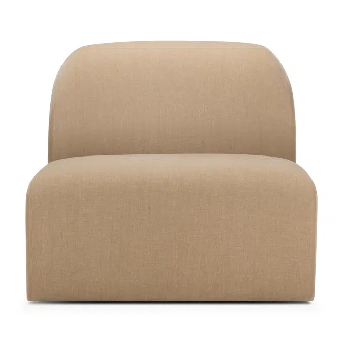 Bulky modular sofa - Light Sepia fabric - 1 seater - 80x95x75 cm