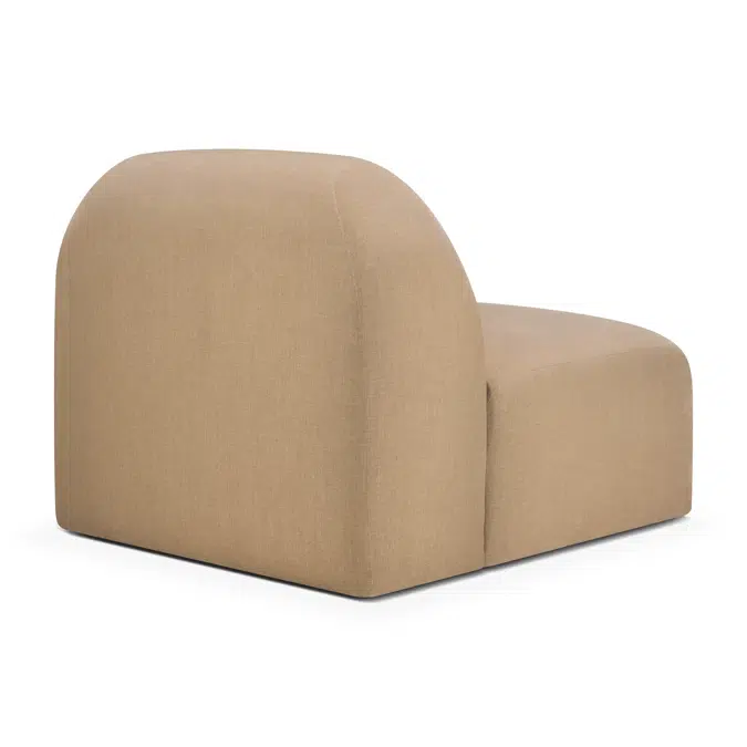 Bulky modular sofa - Light Sepia fabric - 1 seater - 80x95x75 cm