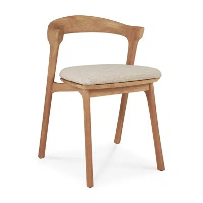 Image for Bok outdoor chair - teak - Natural fabric - 50x54x76 cm
